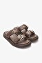 Sohho Brown Genuine Leather Women's Slippers - 4
