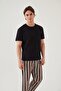 Men's Short Sleeve Cotton Pocket Striped Print Pajamas Set - 2