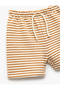 Cotton Striped Shorts with Lace-Up Waist - 3