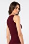 Women's Sleeveless Ribbed Tank Top 3407/Burgundy - 3