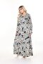 Women's Plus Size Long Sleeve Viscose Combed Cotton Hijab Suitable Long Maxi Dress - 5