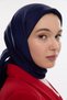 Idol Satin Janjan Scarf - Navy Blue