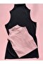 Women's Turtleneck Zero Sleeve Modal Cotton Fabric 2-Piece Black and Powder Hijab Body - Undershirt