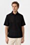 Polo neck knit men's t-shirt