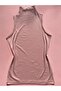 Women's Turtleneck Zero Sleeve Modal Cotton Fabric 2-Piece Black and Powder Hijab Body - Undershirt - 2