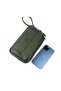 Men's Khaki Color Luxury Handbag with Bracelet Belt - 4