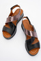 Silviana genuine leather sandals black-bronze - 7