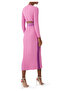 Wavy Slit Aster Pleat Dress - Pink - 3