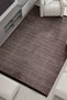 Line Patterned Runner Anthracite Washable Chenille Fringed Non-Slip Base Hallway Carpet 8378 - 7