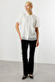 Tulle Blouse with Lace Embroidered Collar - 3