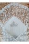Gray Lace Baby Girl and Boy Blanket Swaddle Gift Mevlütlük Hospital Release Newborn - 4