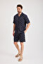 Men's 100% Cotton Patterned Premium Shorts - Woven Shorts - Home Wear - 3