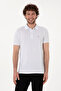 Men's Slim Fit Polo Neck White Basic T-Shirt 50297983 -Vr013