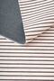 Line Patterned Runner Cream Black Washable Chenille Fringed Non-Slip Base Kitchen Rug 8379 - 5