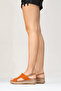 Seremy Coated Genuine Leather Sandals Orange Suede-Tan - 4