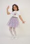 Red Purple Floral Skirt and T-Shirt Girl's Top and Bottom Set April 23 Show Clothes - 4