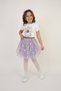 Red Purple Floral Skirt and T-Shirt Girl's Top and Bottom Set April 23 Show Clothes - 2