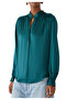 Stylish Silk Blouse - Blue - 5