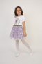 Red Purple Floral Skirt and T-Shirt Girl's Top and Bottom Set April 23 Show Clothes - 7
