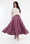 Hijab Skirt Dusty Rose Scuba Full Flare Elastic Waist Long - 5