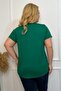 Plus Size New Season Comfort Model Crew Neck Short Sleeve Combed Cotton Tunic T-Shirt - 7
