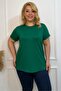 Plus Size New Season Comfort Model Crew Neck Short Sleeve Combed Cotton Tunic T-Shirt
