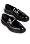 Classic Men's Patent Leather and Black Matte Men's Shoes