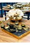 Lal-304 6-Piece Black Inner Gold Mouth Gilded Coffee Water Cup, Dowry Box, Gift, Luxury - 2