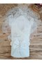 Ecru Baby Girl Blanket with Lace Swaddle, Hospital Release Newborn Gift, Made from 100% Natural Cotton - 3