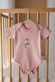 Short Sleeve Baby Bodysuit Set - Embroidered - 3