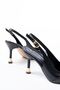 Inf-1151 Black Daily Open Back Heeled Shoes - 4