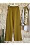 HatunAtila Patterned Vest Knit Two-Piece Set Oil Green - 3005 - 3