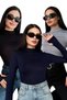 Black Navy Blue Gray - 3-Piece Women's Bodysuit