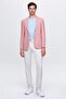 سترة من القماش بقصة ضيقة من نوع Slim Fit Dusty Rose Dobby Flying Blazer - 6
