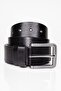 Men's Genuine Leather Belt Black Real Buffalo Leather 4 cm (Sports/Classic Belt)