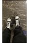 Unisex Black and White High-Top Model Linen Casual Sports Shoes - 3