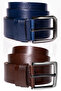 100% Genuine Buffalo Leather 2-Piece Men's Belt Navy Blue Brown Jeans Belt 4.5cm - 6