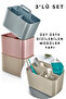 Papatya 3-Piece Multi-Purpose Bathroom Organizer - Water Green-Pink-Cream, Bathroom Organizer