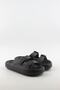 Women's Double Buckle Platform Sole Eva Summer Slippers - Black