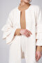 Jacket Pants Set |   Pearl Detailed Ruffled Sleeve Flexible Fabric |   4 Season Use - 6