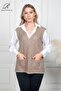 Women's Mink Buttoned Thin Knitwear Knitted Mother Vest