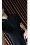 Navy Blue Dress with Green Detail - 5