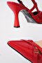 Larsen Double Belt Back Open Women's Heeled Sandals Red Patent Leather - 3