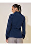 Solid Long Sleeve Collared Wrap Top - 4