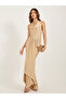 Satin Cowl Neck Sleeveless Mermaid Maxi Dress - 2