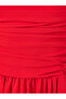 Plain Ruched Strapless A-Line Knee-Length Dress - 4