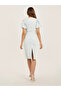 Tweed Puff Sleeves Sheath Knee-Length Dress - 5
