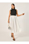 Color Block Sleeveless A-Line Midi Dress