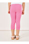 Elastic Waistband Basic Capri Length Leggings - 4