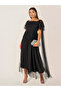 Embroidered Detail Flared Sleeves A-Line Maxi Dress - 2